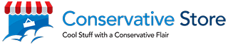 Our Conservative Store logo with a patriotic and political theme